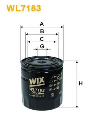 WIX FILTERS wl7183 -  Фильтр масляный двигателя
